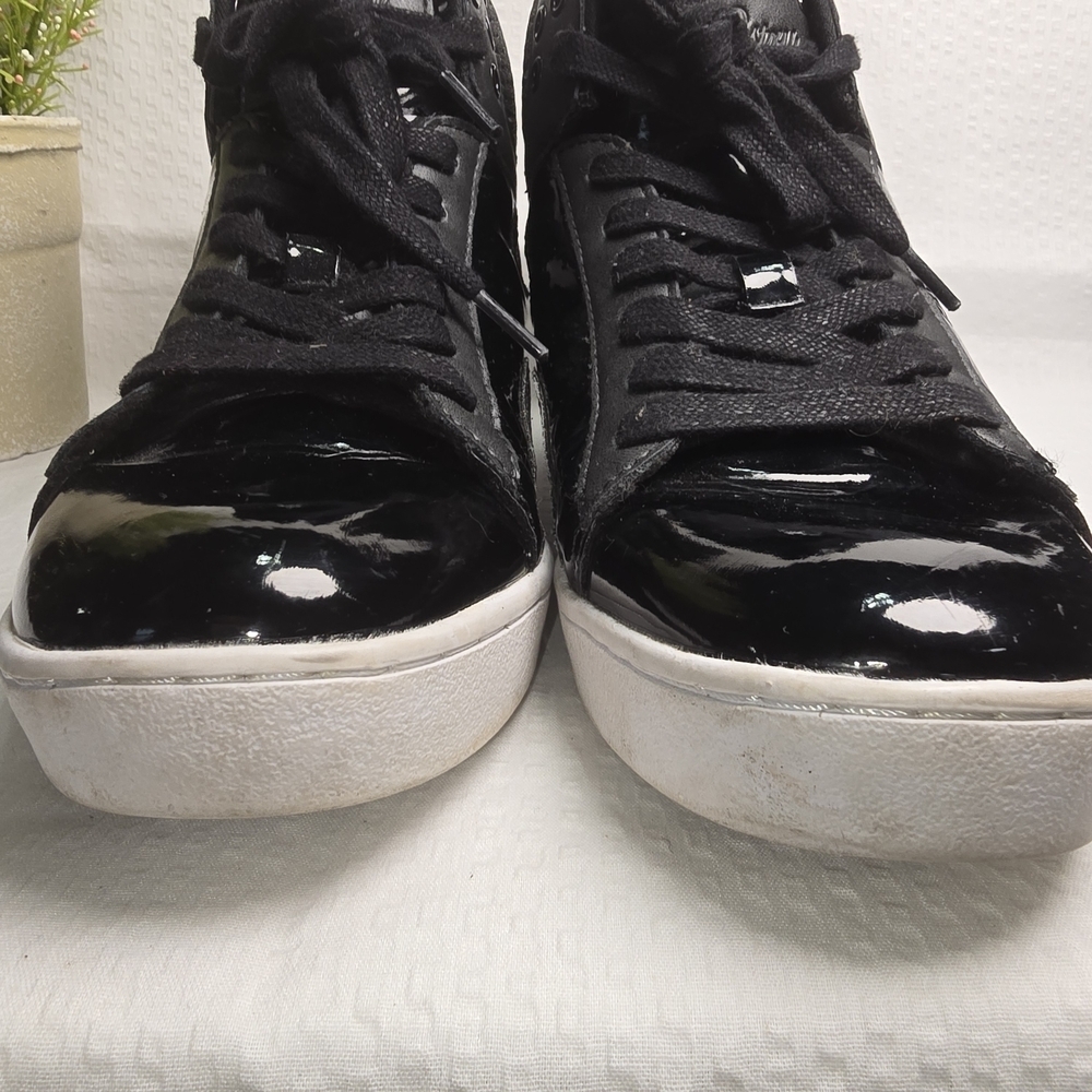 PASTRY BLACK POP TART GLITTER HIGH TOP GOTH PUNK STREETWEAR WOMENS SIZE 10 EUC - Picture 5 of 10